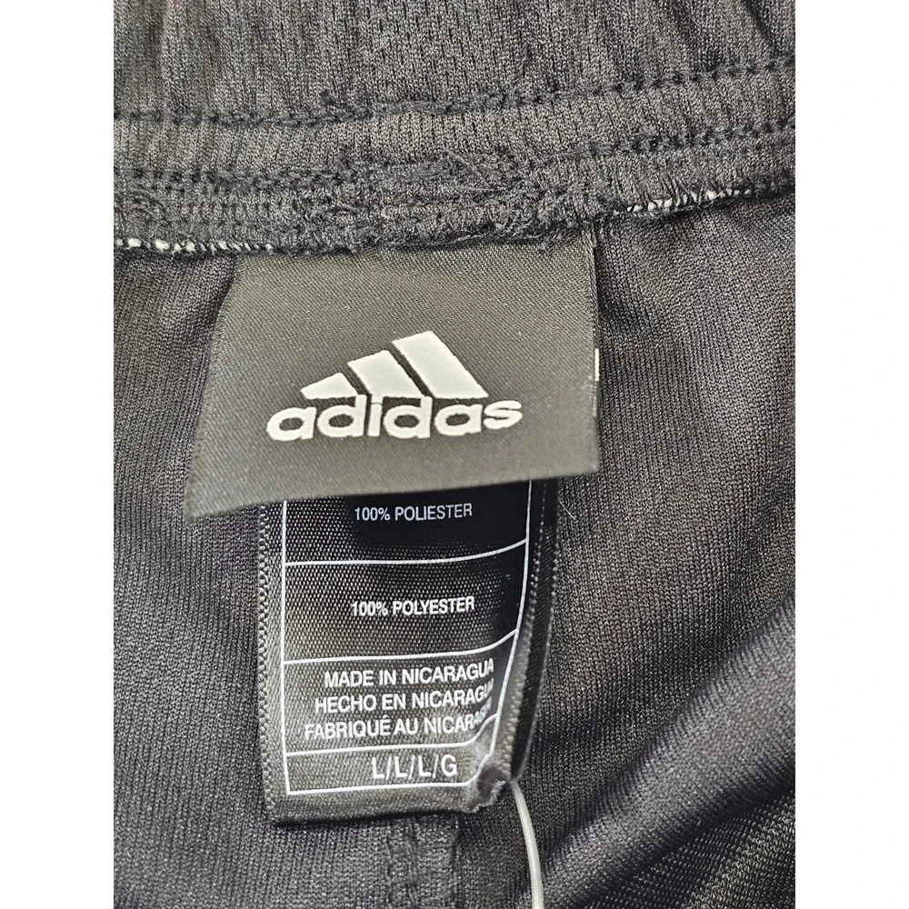 Adidas Basketball Shorts Mens L Black Red Geometric Miami Heat NBA‎ athletic NEW